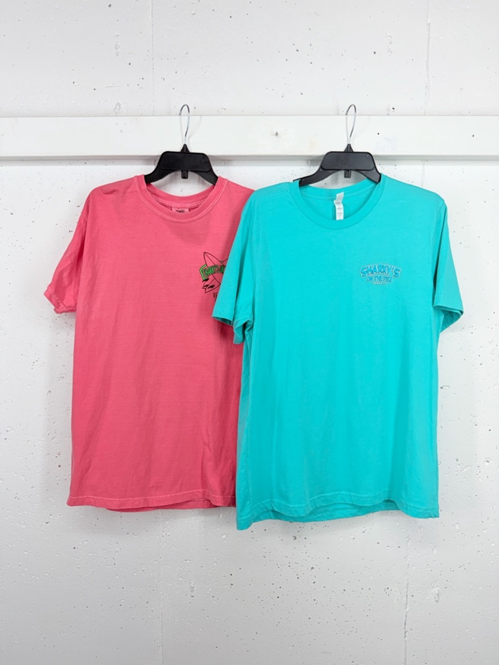 Lot of 2 Sharky’s on The Pier Venice Beach Florida Size Large T- Shirts
